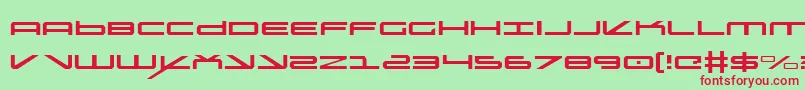 Oramacl Font – Red Fonts on Green Background