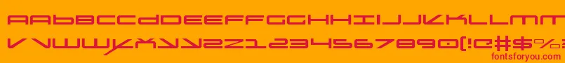 Шрифт Oramacl – красные шрифты на оранжевом фоне