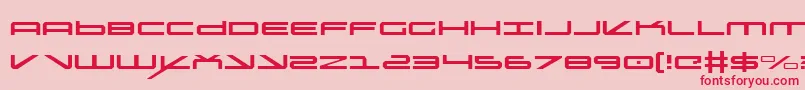 Oramacl-Schriftart – Rote Schriften auf rosa Hintergrund