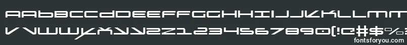 フォントOramacl – 黒い背景に白い文字