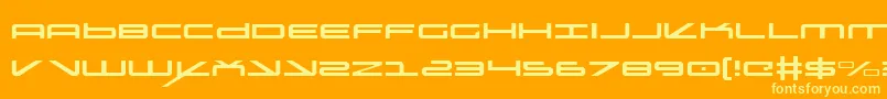 Oramacl Font – Yellow Fonts on Orange Background