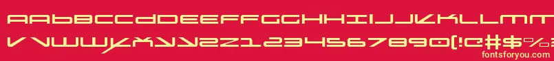Czcionka Oramacl – żółte czcionki na czerwonym tle