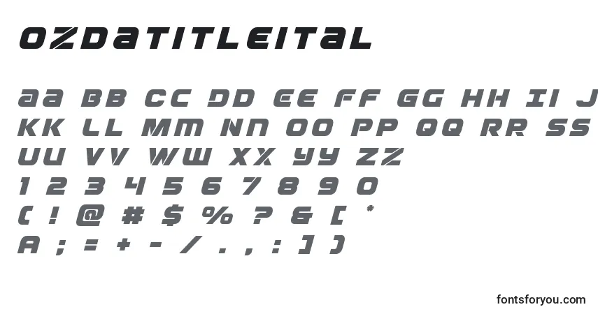 Ozdatitleital Font – alphabet, numbers, special characters