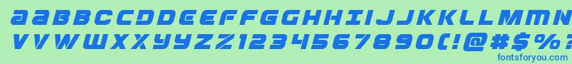 Ozdatitleital Font – Blue Fonts on Green Background