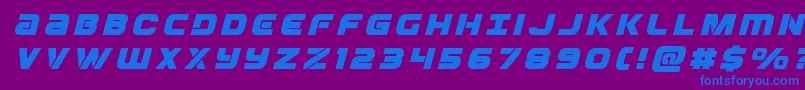 Ozdatitleital Font – Blue Fonts on Purple Background