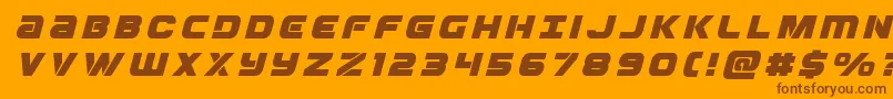 Ozdatitleital Font – Brown Fonts on Orange Background