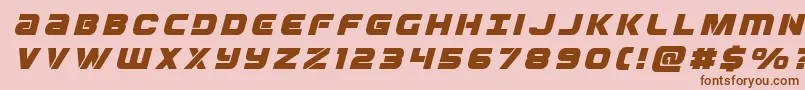 Ozdatitleital Font – Brown Fonts on Pink Background