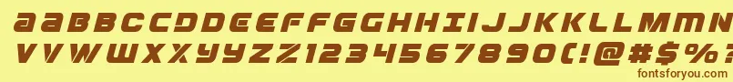 Ozdatitleital Font – Brown Fonts on Yellow Background