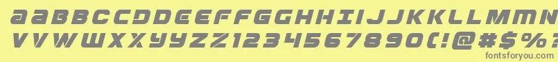 Шрифт Ozdatitleital – серые шрифты на жёлтом фоне