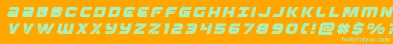 Ozdatitleital Font – Green Fonts on Orange Background