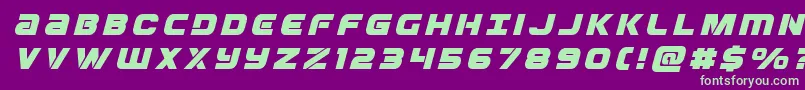 Ozdatitleital Font – Green Fonts on Purple Background