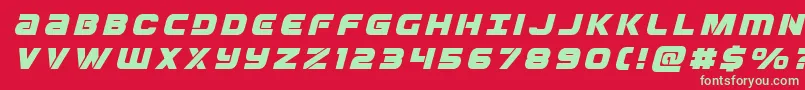 Ozdatitleital Font – Green Fonts on Red Background