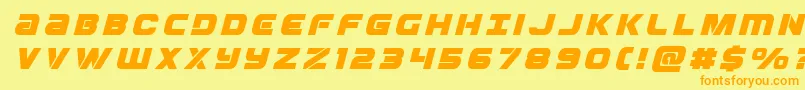 Ozdatitleital Font – Orange Fonts on Yellow Background