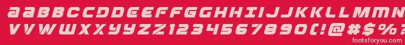 Ozdatitleital Font – Pink Fonts on Red Background