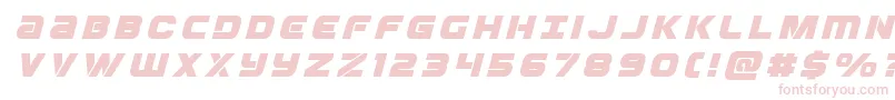 Ozdatitleital-Schriftart – Rosa Schriften auf weißem Hintergrund