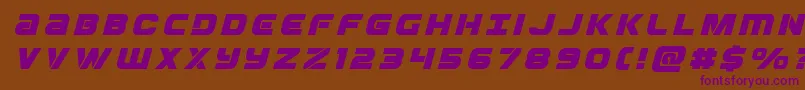 Ozdatitleital Font – Purple Fonts on Brown Background