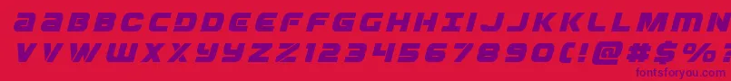 Ozdatitleital-Schriftart – Violette Schriften auf rotem Hintergrund