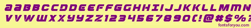 Ozdatitleital Font – Purple Fonts on Yellow Background