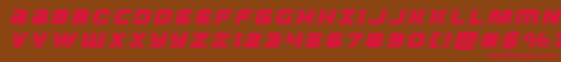 Ozdatitleital Font – Red Fonts on Brown Background