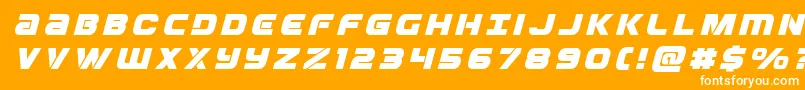 Ozdatitleital Font – White Fonts on Orange Background