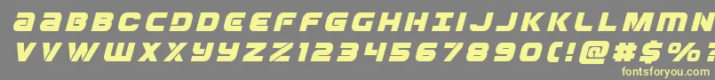 Ozdatitleital-Schriftart – Gelbe Schriften auf grauem Hintergrund