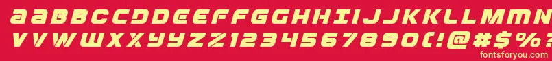 Ozdatitleital Font – Yellow Fonts on Red Background