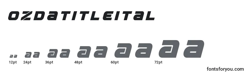 Ozdatitleital Font Sizes