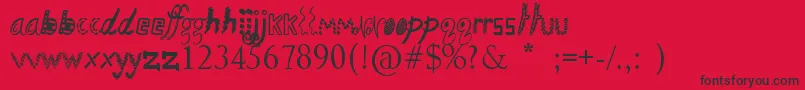 SketchbookChallenge Font – Black Fonts on Red Background