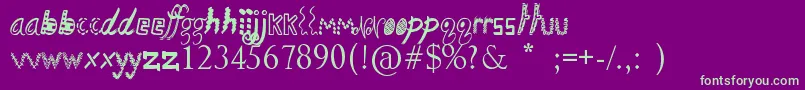 SketchbookChallenge Font – Green Fonts on Purple Background