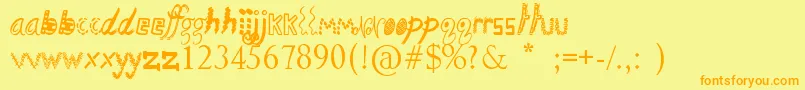 SketchbookChallenge Font – Orange Fonts on Yellow Background