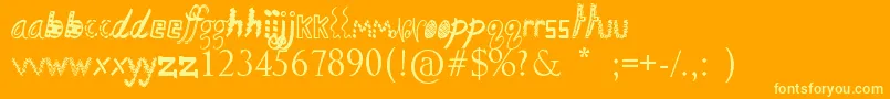 SketchbookChallenge Font – Yellow Fonts on Orange Background