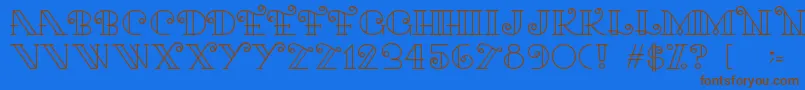 Шрифт Kari – коричневые шрифты на синем фоне