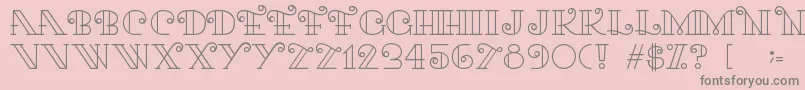 フォントKari – ピンクの背景に灰色の文字