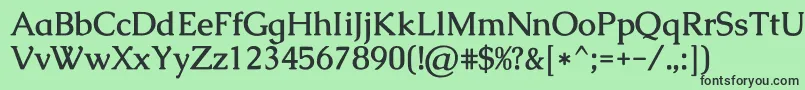 フォントCaudexBold – 緑の背景に黒い文字