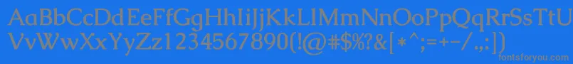 フォントCaudexBold – 青い背景に灰色の文字