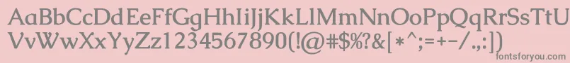 フォントCaudexBold – ピンクの背景に灰色の文字