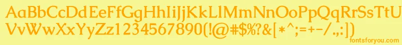 CaudexBold Font – Orange Fonts on Yellow Background