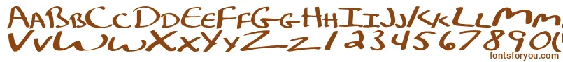 Czcionka KelleycalligraphyRegular – brązowe czcionki