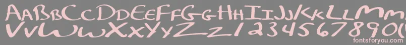 KelleycalligraphyRegular Font – Pink Fonts on Gray Background