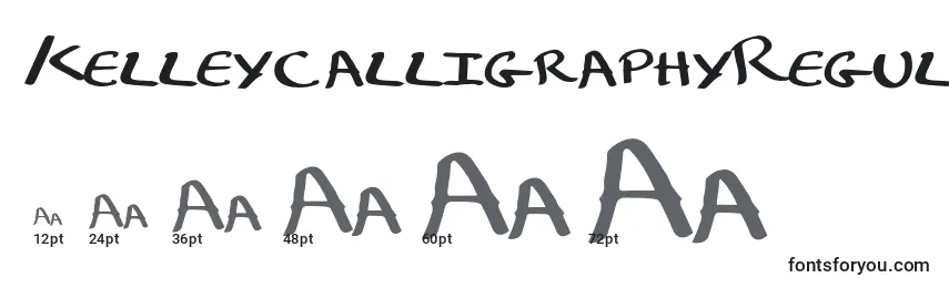 Размеры шрифта KelleycalligraphyRegular