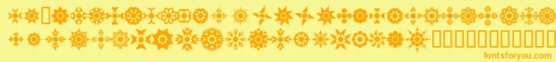 Cirkledingz Font – Orange Fonts on Yellow Background