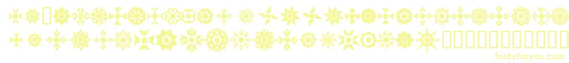 Czcionka Cirkledingz – żółte czcionki
