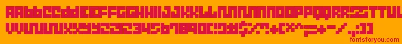 Trict Font – Red Fonts on Orange Background