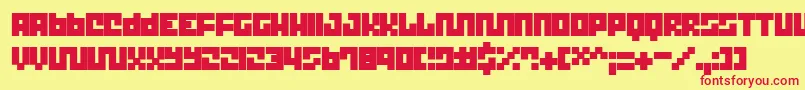 Trict Font – Red Fonts on Yellow Background