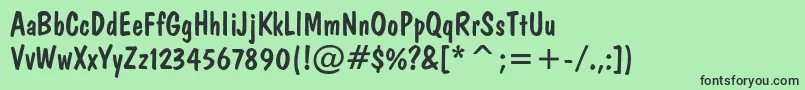 Doncasualswplain Font – Black Fonts on Green Background