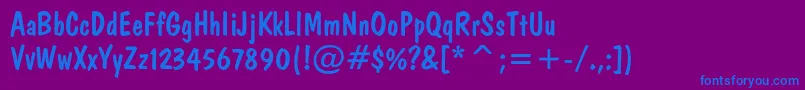 Doncasualswplain Font – Blue Fonts on Purple Background