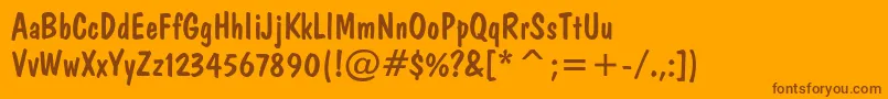 Doncasualswplain Font – Brown Fonts on Orange Background