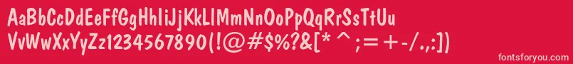 Doncasualswplain Font – Pink Fonts on Red Background