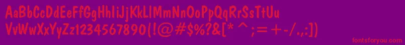 Doncasualswplain Font – Red Fonts on Purple Background