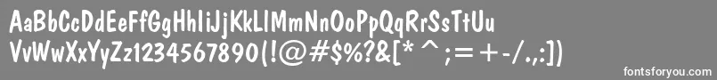 Doncasualswplain Font – White Fonts on Gray Background